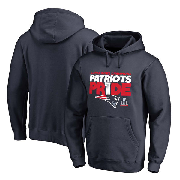 New England Patriots Pro Line by Fanatics Branded Big & Tall Super Bowl LI Champions Local Pride Pullover Hoodie - Navy